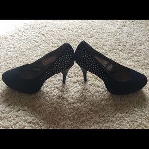 Black studded heals